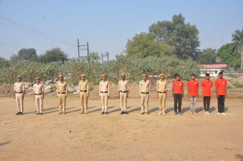 NAFS Jabalpur cadets on the practical drill ground