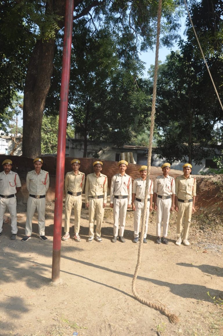 Fireman training at NAFS Jabalpur – students in drill formation